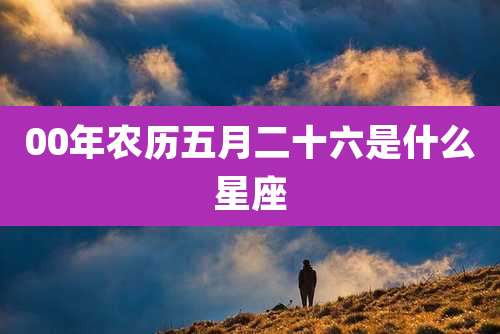 00年农历五月二十六是什么星座