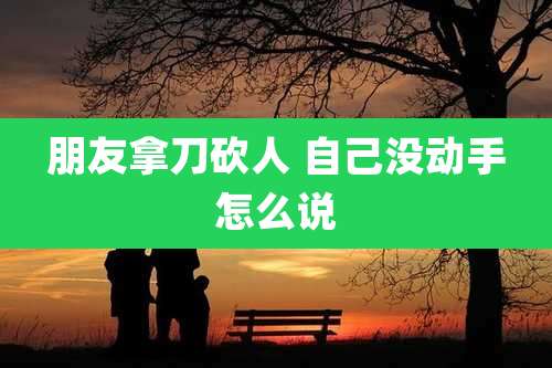 朋友拿刀砍人 自己没动手怎么说