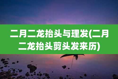 二月二龙抬头与理发(二月二龙抬头剪头发来历)