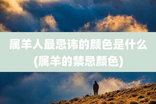 属羊人最忌讳的颜色是什么(属羊的禁忌颜色)