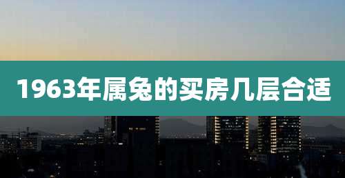1963年属兔的买房几层合适