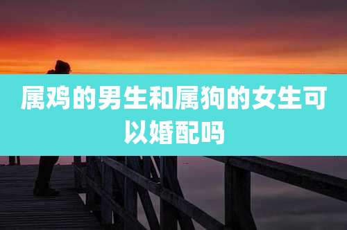 属鸡的男生和属狗的女生可以婚配吗
