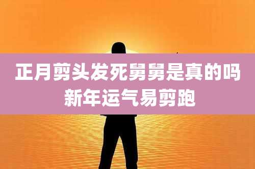 正月剪头发死舅舅是真的吗 新年运气易剪跑