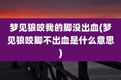 梦见狼咬我的脚没出血(梦见狼咬脚不出血是什么意思)