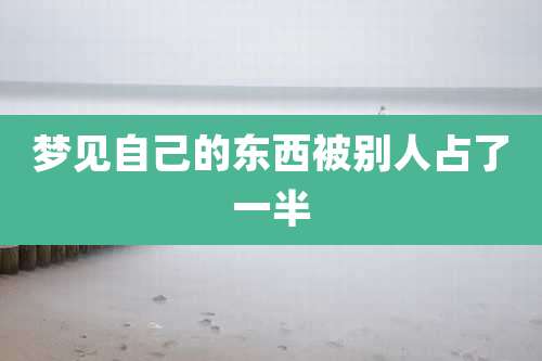 梦见自己的东西被别人占了一半