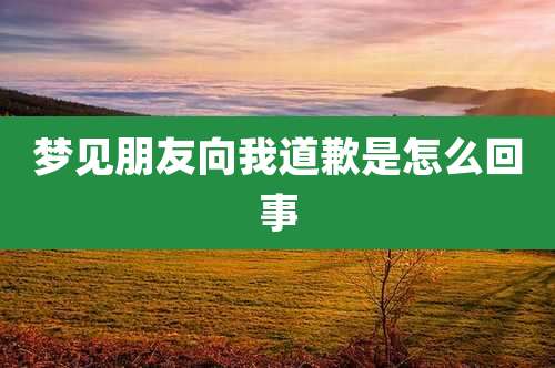梦见朋友向我道歉是怎么回事