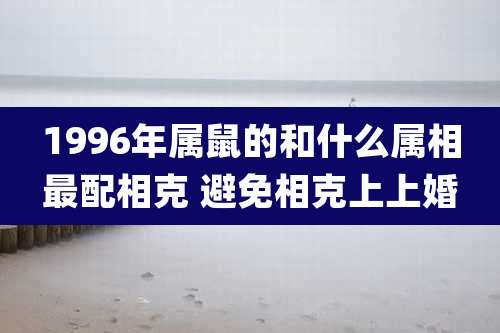 1996年属鼠的和什么属相最配相克 避免相克上上婚