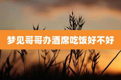 梦见哥哥办酒席吃饭好不好