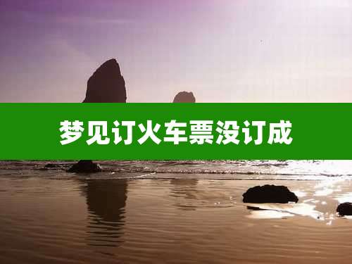 梦见订火车票没订成