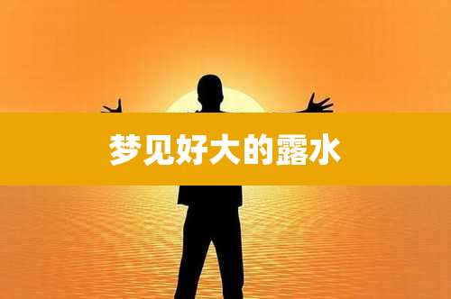 梦见好大的露水