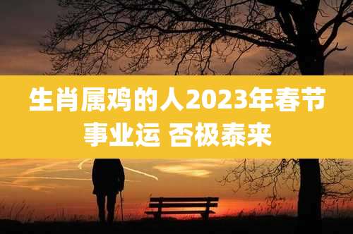 生肖属鸡的人2023年春节事业运 否极泰来