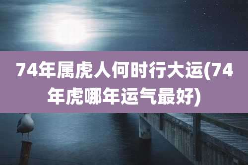 74年属虎人何时行大运(74年虎哪年运气最好)