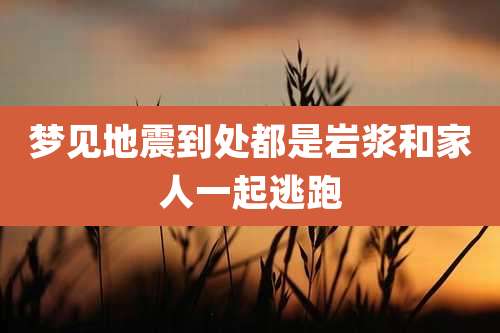 梦见地震到处都是岩浆和家人一起逃跑
