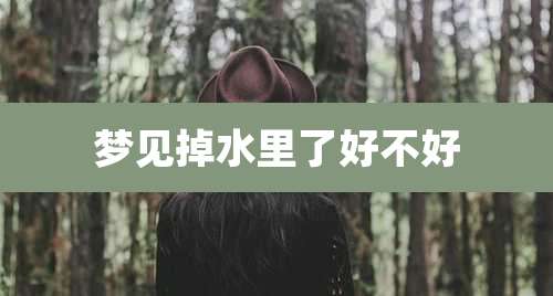 梦见掉水里了好不好