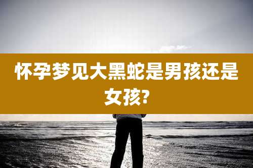 怀孕梦见大黑蛇是男孩还是女孩?