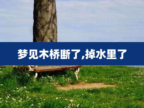 梦见木桥断了,掉水里了