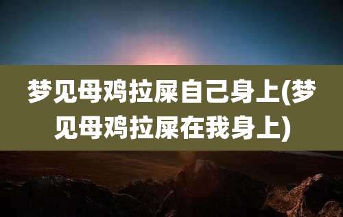 梦见母鸡拉屎自己身上(梦见母鸡拉屎在我身上)