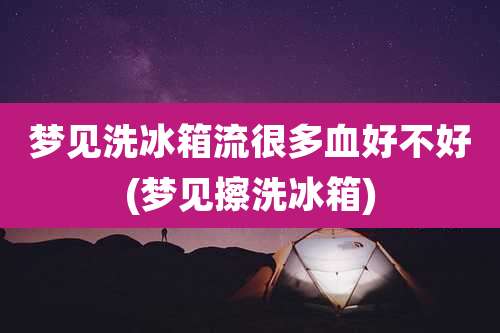 梦见洗冰箱流很多血好不好(梦见擦洗冰箱)