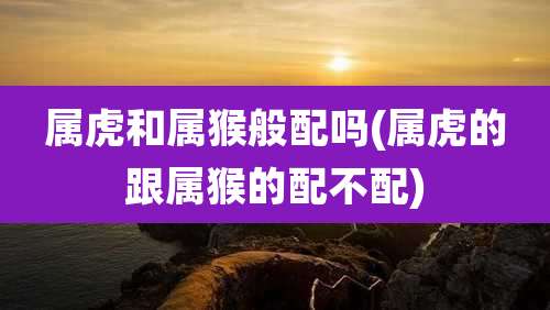 属虎和属猴般配吗(属虎的跟属猴的配不配)