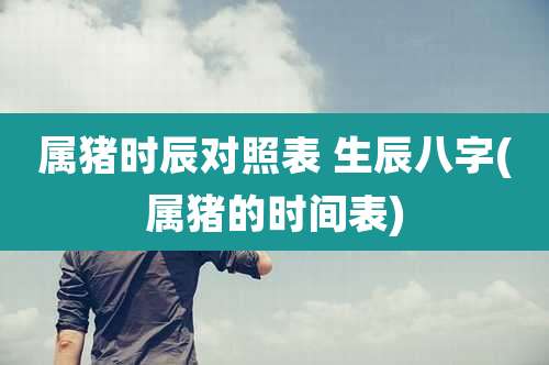属猪时辰对照表 生辰八字(属猪的时间表)