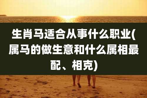 生肖马适合从事什么职业(属马的做生意和什么属相最配、相克)