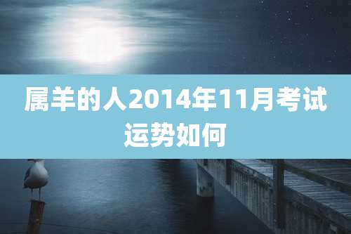 属羊的人2014年11月考试运势如何