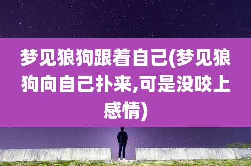 梦见狼狗跟着自己(梦见狼狗向自己扑来,可是没咬上感情)