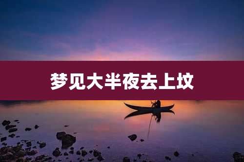 梦见大半夜去上坟