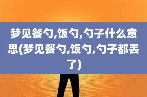 梦见餐勺,饭勺,勺子什么意思(梦见餐勺,饭勺,勺子都丢了)