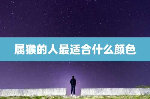 属猴的人最适合什么颜色