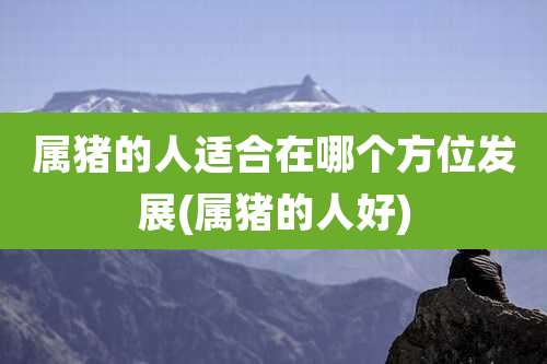 属猪的人适合在哪个方位发展(属猪的人好)