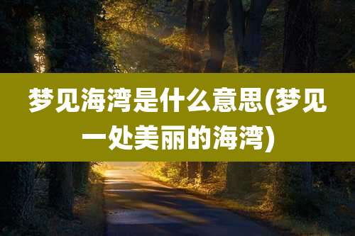 梦见海湾是什么意思(梦见一处美丽的海湾)