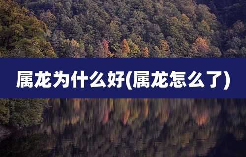 属龙为什么好(属龙怎么了)