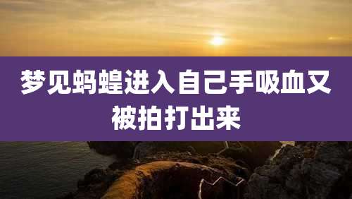 梦见蚂蝗进入自己手吸血又被拍打出来