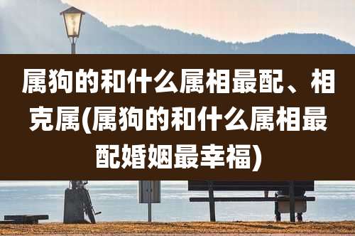 属狗的和什么属相最配、相克属(属狗的和什么属相最配婚姻最幸福)
