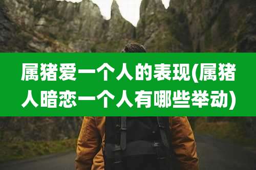 属猪爱一个人的表现(属猪人暗恋一个人有哪些举动)