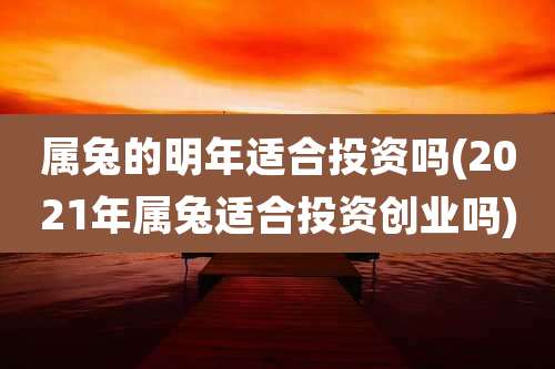 属兔的明年适合投资吗(2021年属兔适合投资创业吗)