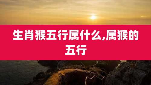 生肖猴五行属什么,属猴的五行