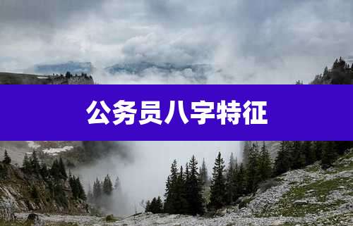 公务员八字特征