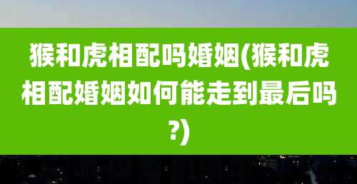猴和虎相配吗婚姻(猴和虎相配婚姻如何能走到最后吗?)