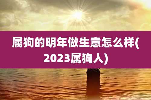 属狗的明年做生意怎么样(2023属狗人)