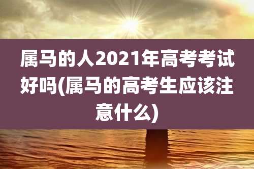 属马的人2021年高考考试好吗(属马的高考生应该注意什么)