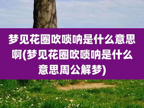 梦见花圈吹唢呐是什么意思啊(梦见花圈吹唢呐是什么意思周公解梦)