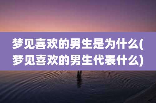 梦见喜欢的男生是为什么(梦见喜欢的男生代表什么)