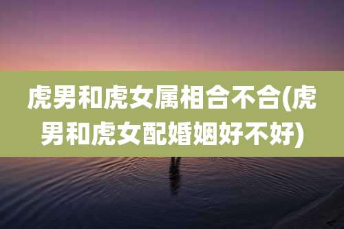 虎男和虎女属相合不合(虎男和虎女配婚姻好不好)