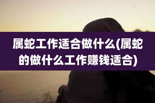 属蛇工作适合做什么(属蛇的做什么工作赚钱适合)