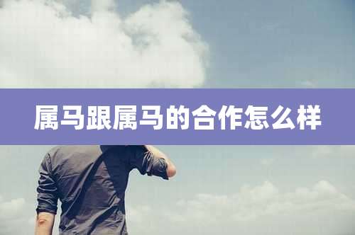 属马跟属马的合作怎么样