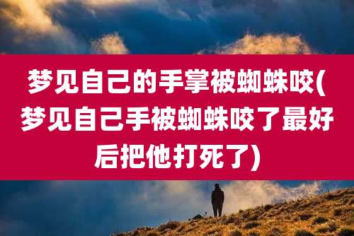 梦见自己的手掌被蜘蛛咬(梦见自己手被蜘蛛咬了最好后把他打死了)