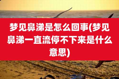 梦见鼻涕是怎么回事(梦见鼻涕一直流停不下来是什么意思)