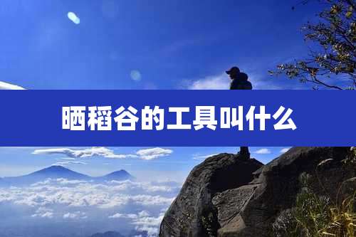 晒稻谷的工具叫什么